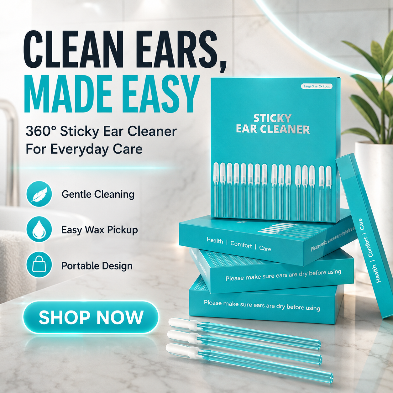 š„Hot Sale 50% OFFš„Double-Ended Ear Wax Removal Swabs