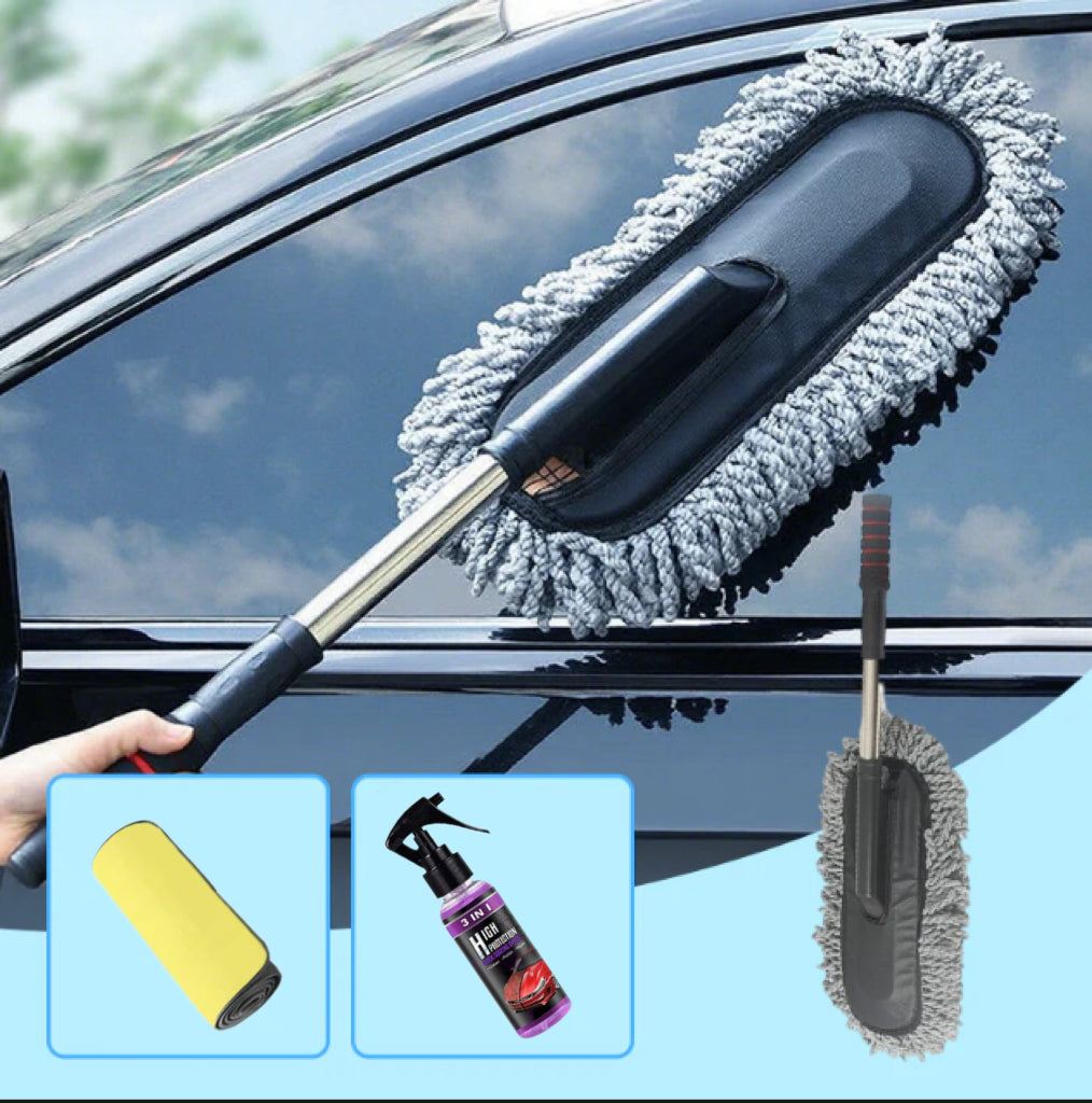 Extendable Soft-Bristle Brush for Car Washing