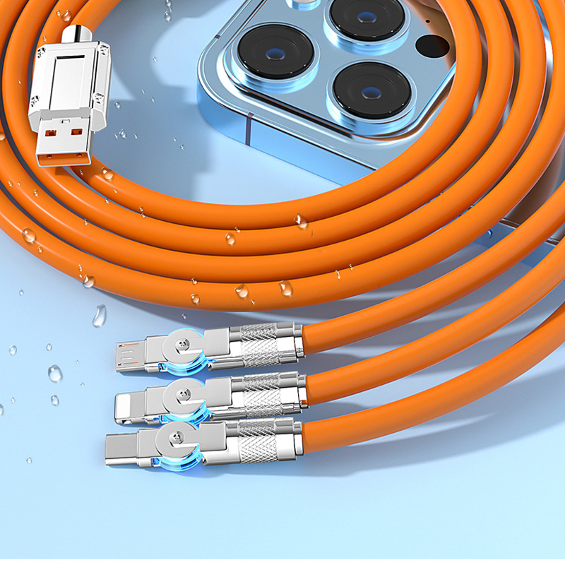 ⌛limited-time 50% off🔥120W 3 in 1 Rotating Elbow Fast Charging Data Cable⚡
