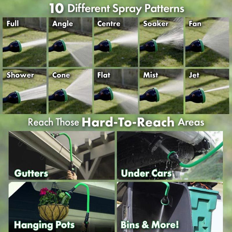 Pressurized 360-degree Flexible Spray Head for Gardening/ Car Washing