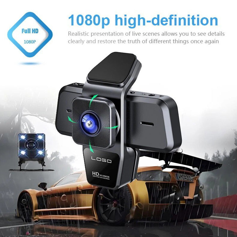 HD 3-Lens Night Vision Wide Angle Dash Cam