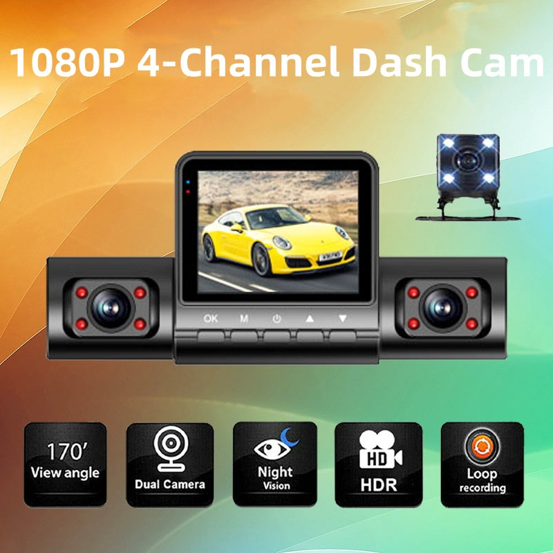 š1080P 4-Channel Dash Cam with Night Vision