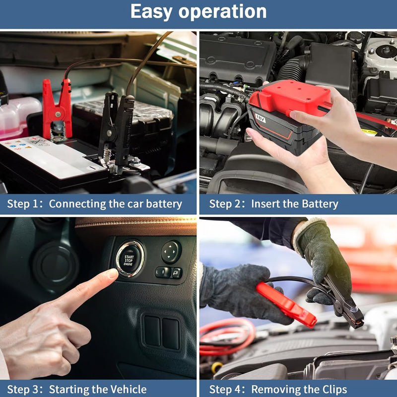 Car Battery Jumper Cable with Adapter