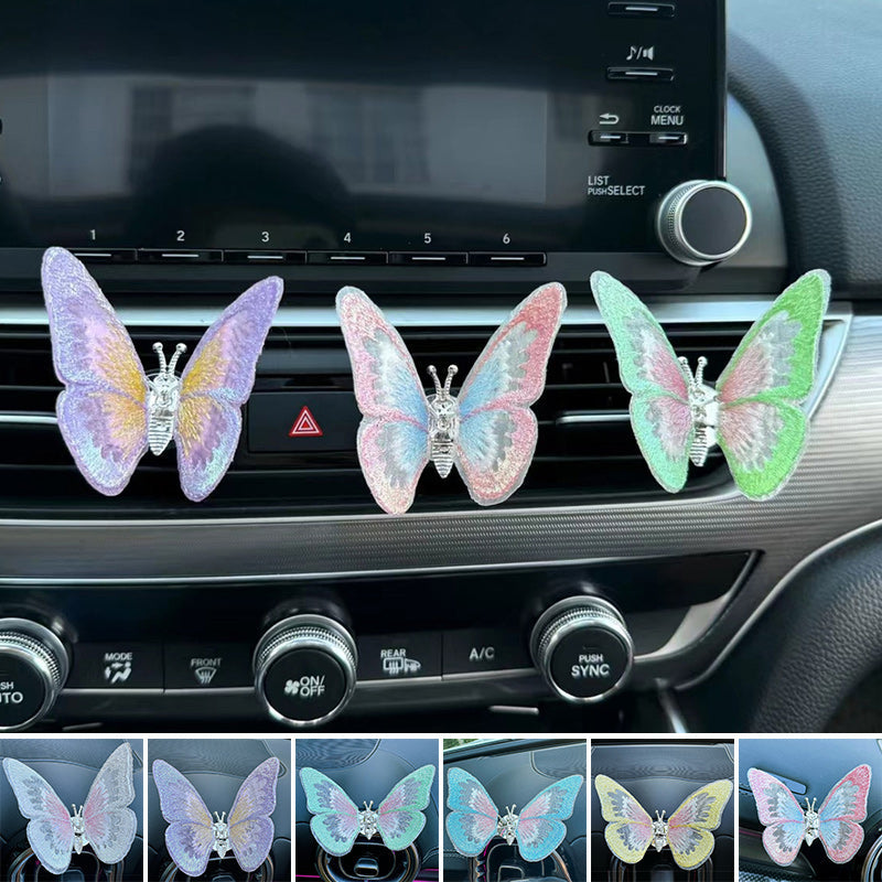 🔥2025 SALE - Embroidery Butterfly Decoration🚗🦋