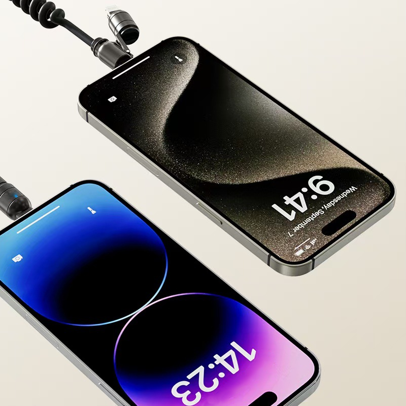 4-In-1 Spring Retractable Fast Charging Cable