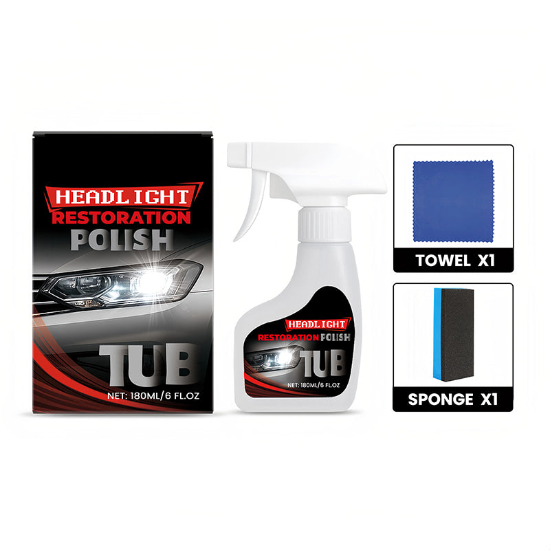 180ml Professional Car Headlight Restorer with Sponge(50% OFF)