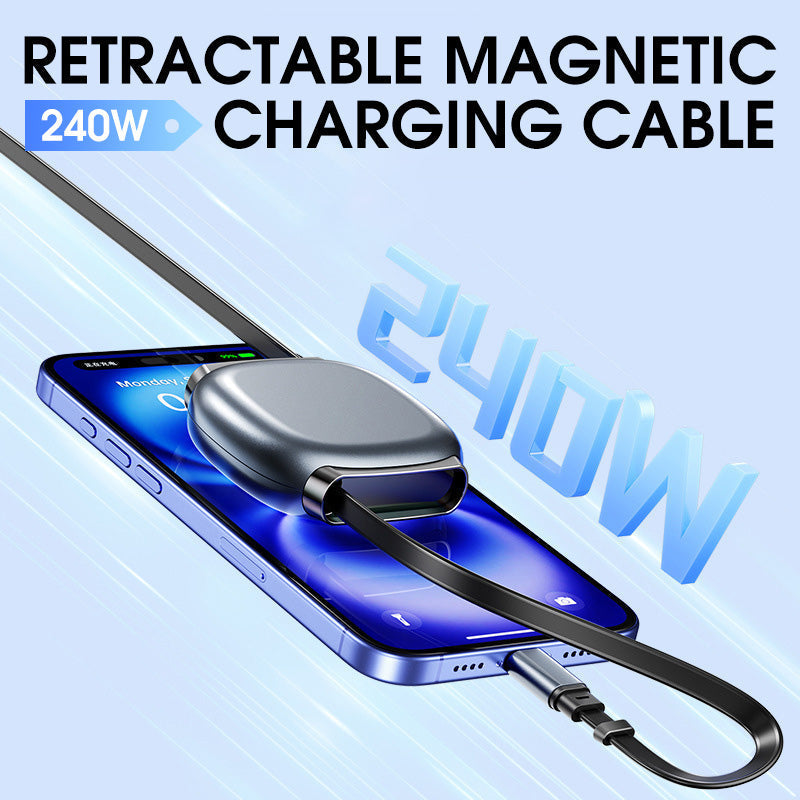 🔋240W Retractable Magnetic Fast Charging Cable