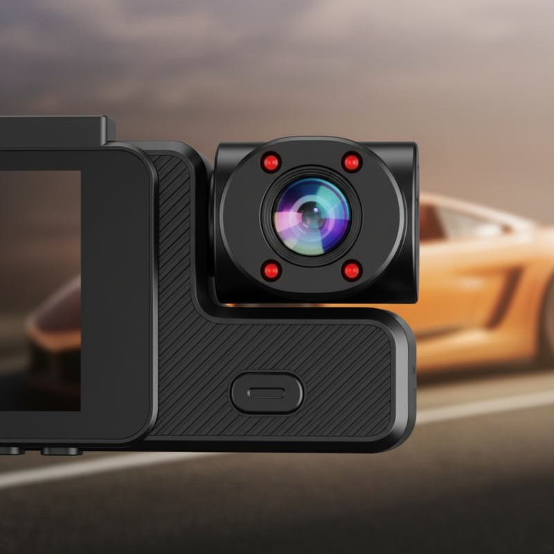 3-Channel 1080P Dash Cam with WiFi