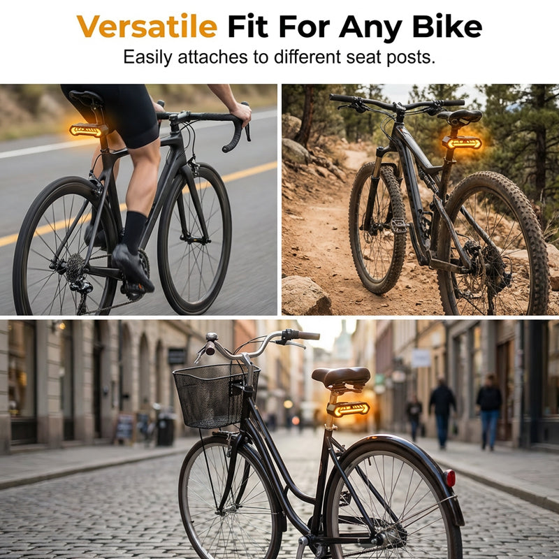 ๐ด 50% OFF NOW! ๐ฆ Wireless Turn Signal Light for Bicycles โ Rechargeable, Waterproof & Perfect for Night Safety ๐ก