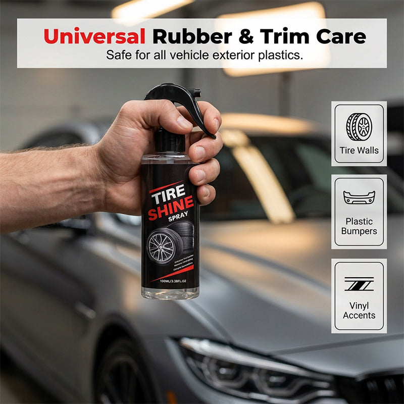 š„Long-Lasting Wet Look Tire Shine Spray ā Tyre Dressing for Car, SUV & Truck ā Deep Black Shine, No Sling, Waterproof