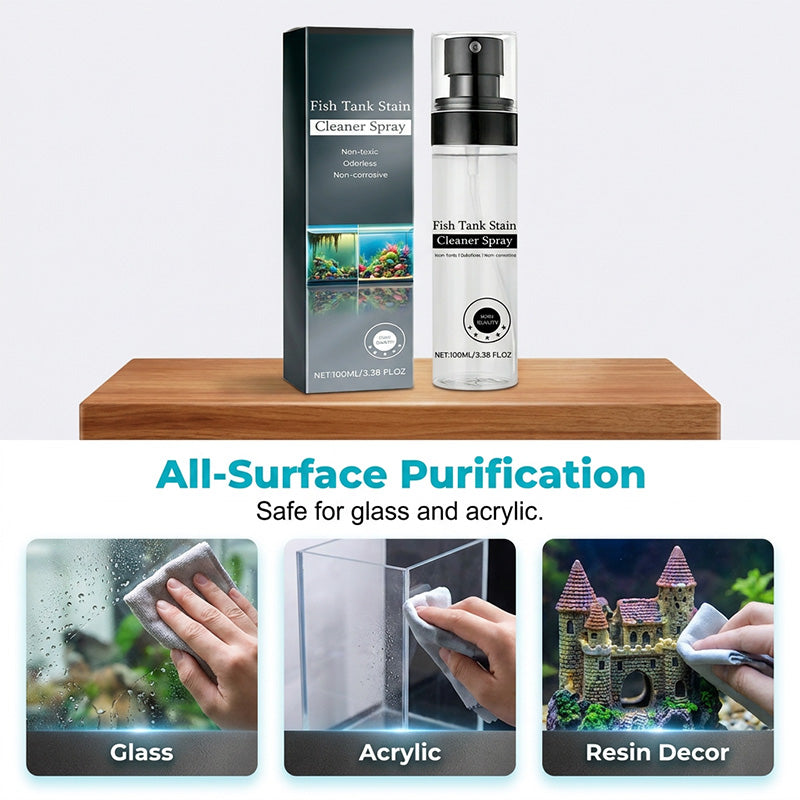 Odorless Aquarium Stain Remover Spray Safe for Fish