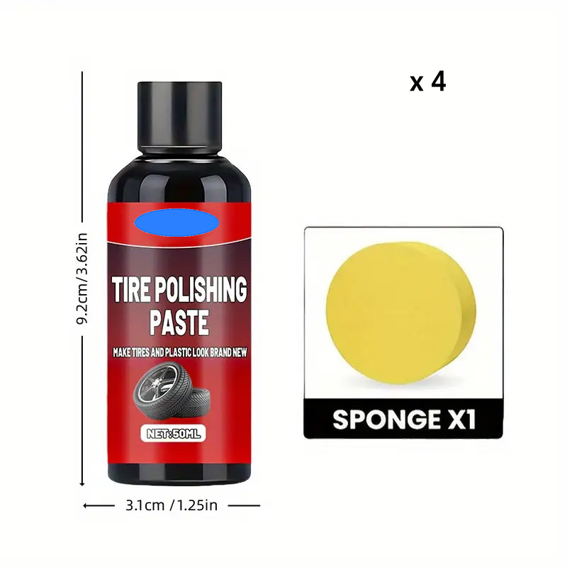 🔥Buy 1 Get 1 Free🖤 Instant Black Tire Polishing Paste – Darker, Deeper, Wetter Shine in One Wipe! ✨🚗