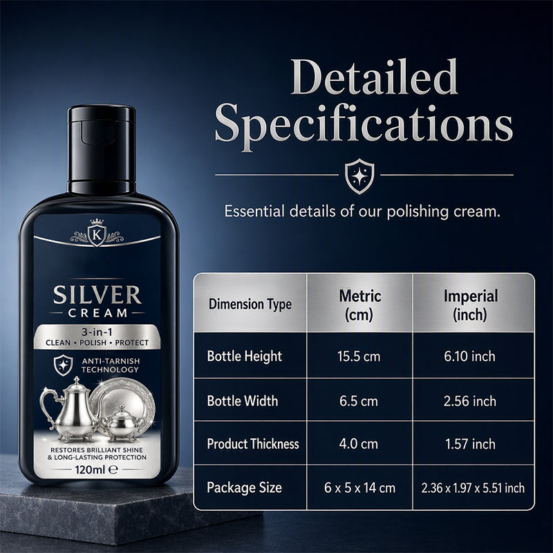 Anti-Tarnish Silver Polish Cream