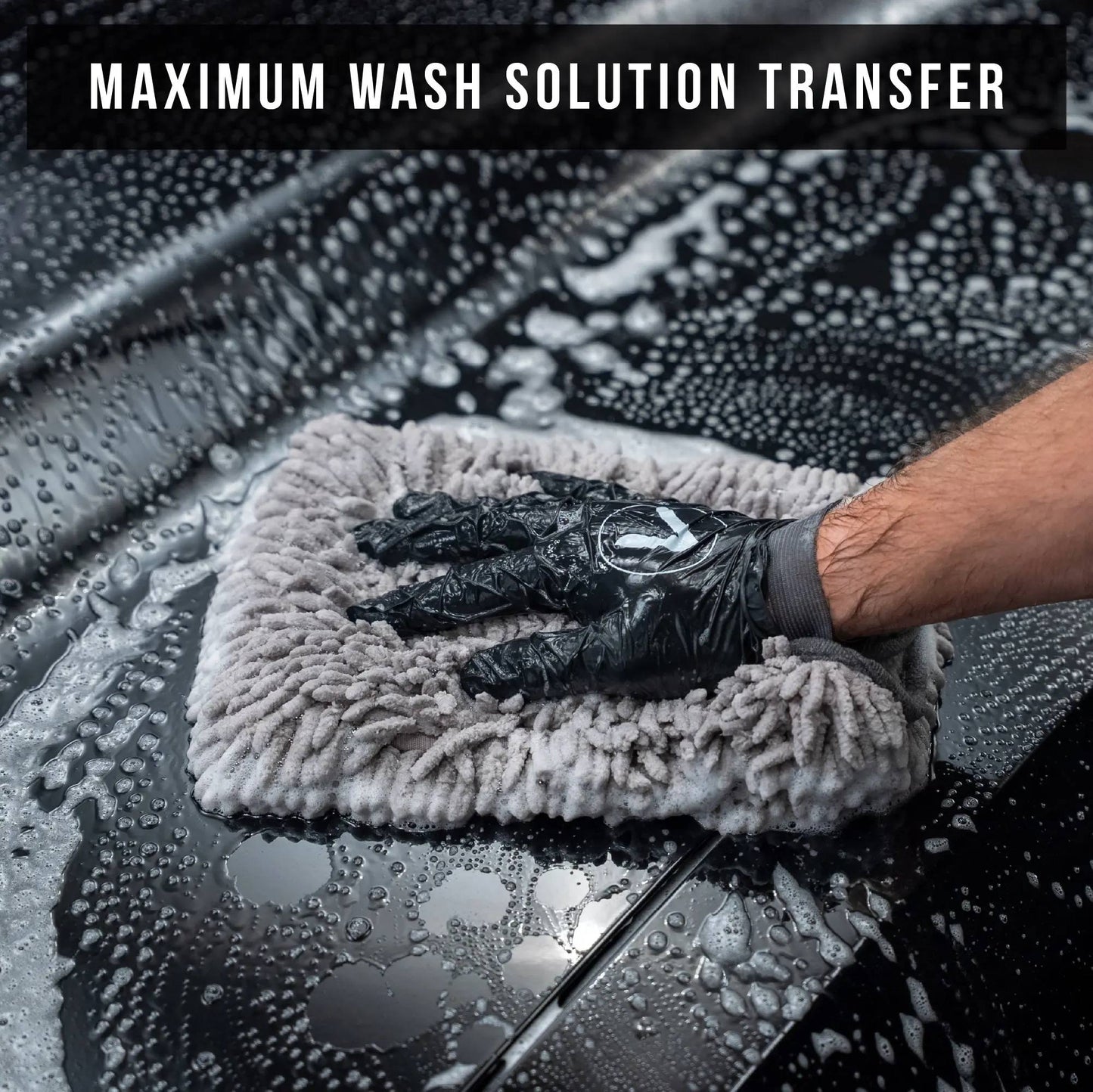 Car Wash Mitt for Cleaning and Washing Exterior of Cars, Use as Wash Mitt or Wash Pad