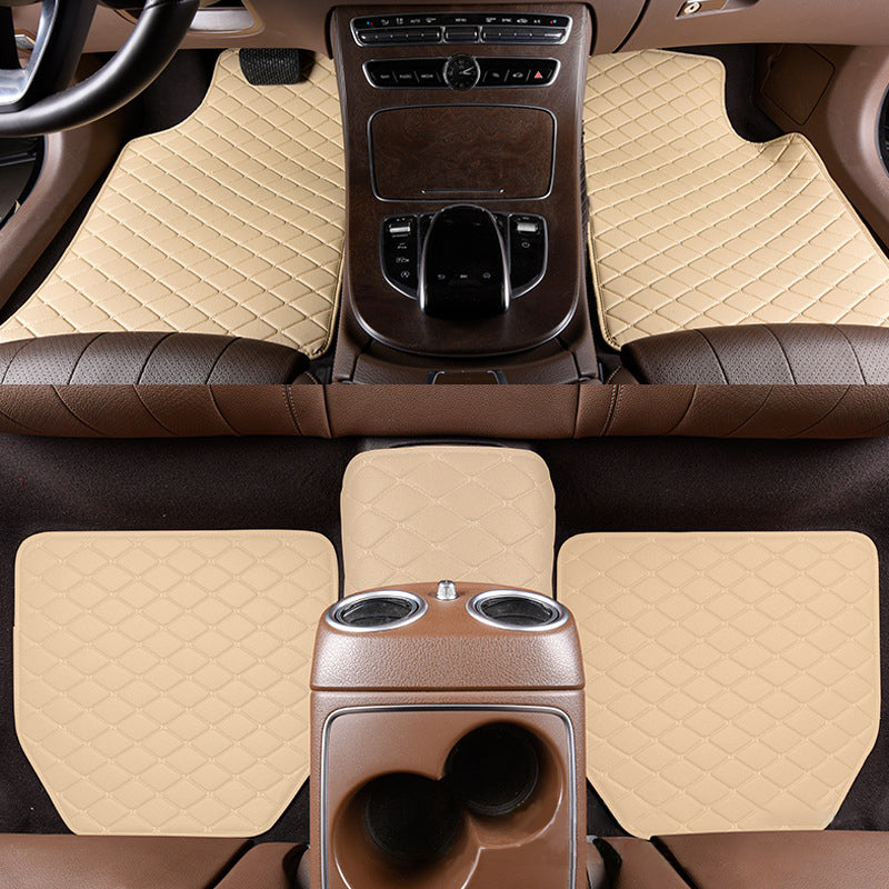 Floor Mats for Cars, Black Deep Dish All-Weather Mats, Waterproof Trim-To Fit Automotive Floor Mats for Cars Trucks SUV, Universal Floor Liner Car Accessories