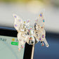 Diamond Butterfly Ornament with Fluttering Wings