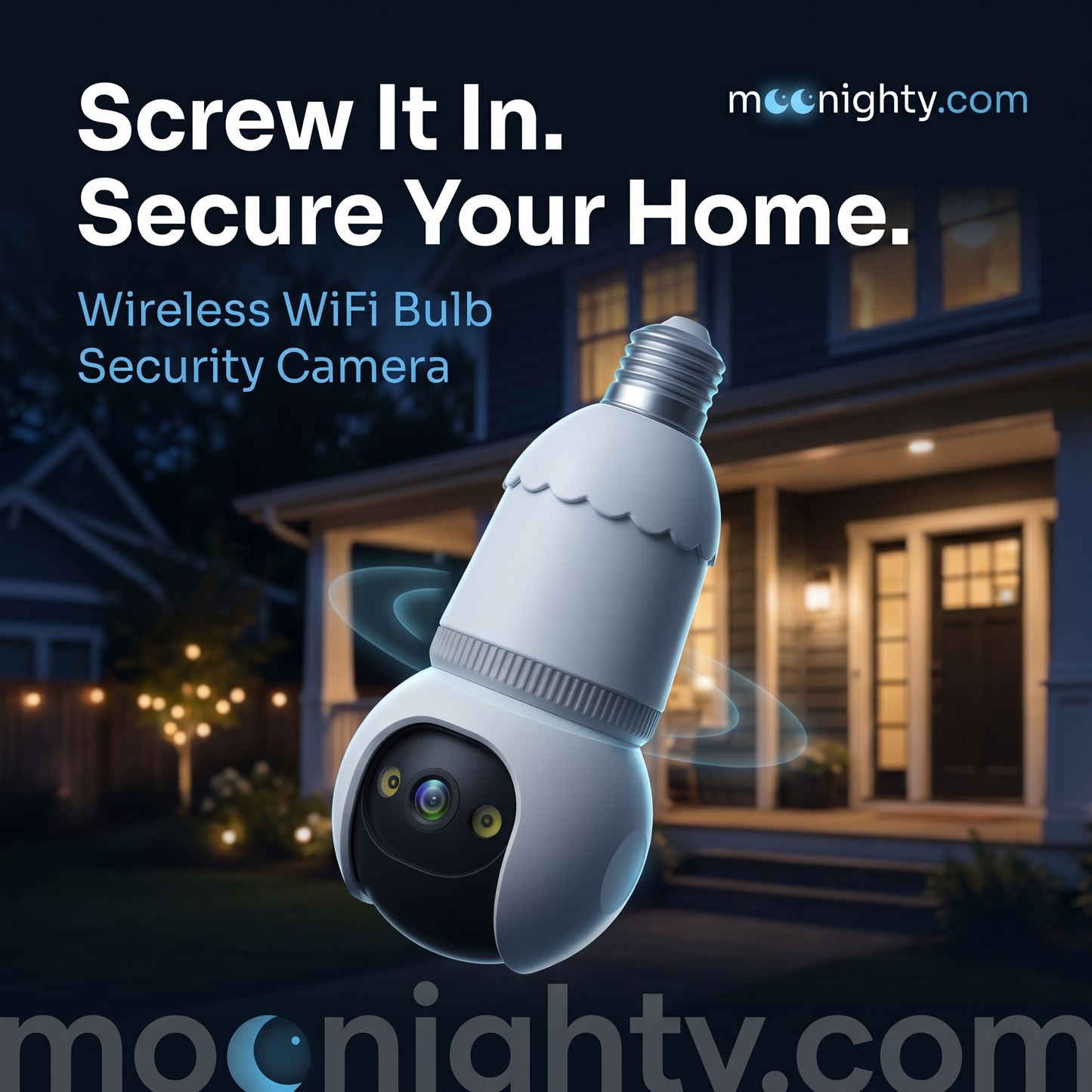 🔥All-New Upgrade✨4MP Light Bulb Security Camera 5G&2.4GHz Wireless Outdoor Indoor Camera with Night Vision