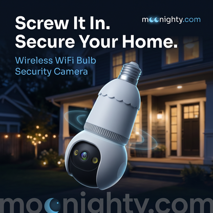 🔥All-New Upgrade✨4MP Light Bulb Security Camera 5G&2.4GHz Wireless Outdoor Indoor Camera with Night Vision