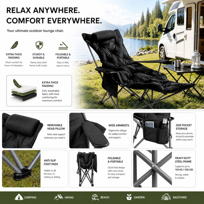 🪑 50% OFF! 🌿 Portable Adjustable Outdoor Folding Chair – Lightweight, Sturdy & Multi-Purpose