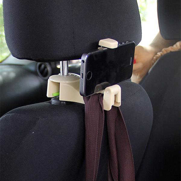 🔥HOT SALE -🔥2 in 1 Car Headrest Hidden Hook