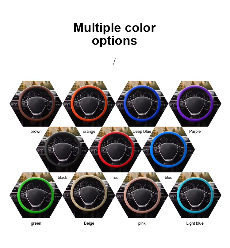 All-Season Silicone Car Steering Wheel Cover