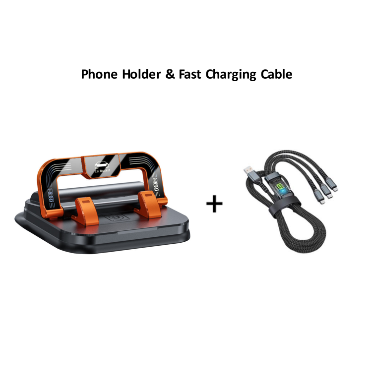 📱 50% OFF NOW! ✨ 360° Rotating Foldable Phone Holder - Universal Compatibility with Anti-Slip Base for Desk, Car & Travel Use 🚗💻