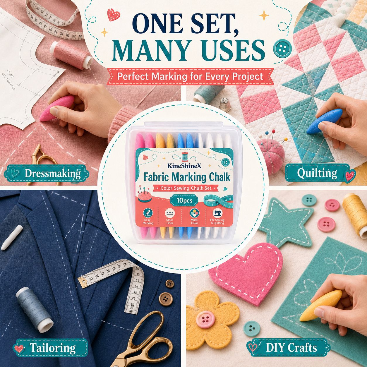 💥2026 Hot Sale🎁Clear Line Fabric Chalk