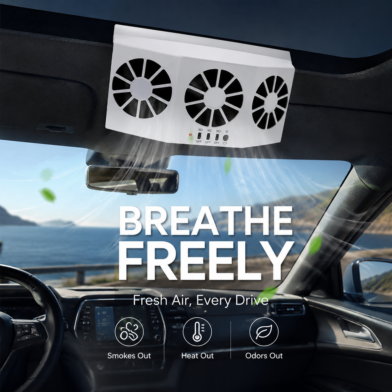 ✈️The New Solar Car Cooling Artifact [air circulation exhaust fan]