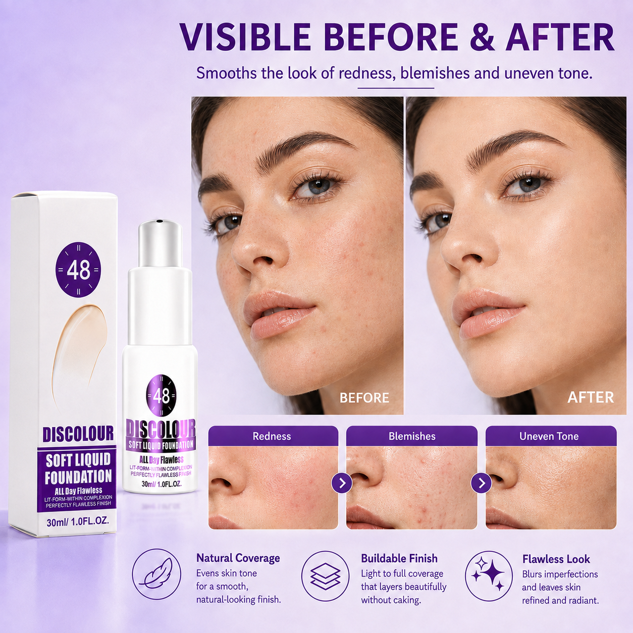 COLOR-CHANGING SOFT LIQUID FOUNDATION