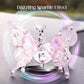 Diamond Butterfly Ornament with Fluttering Wings