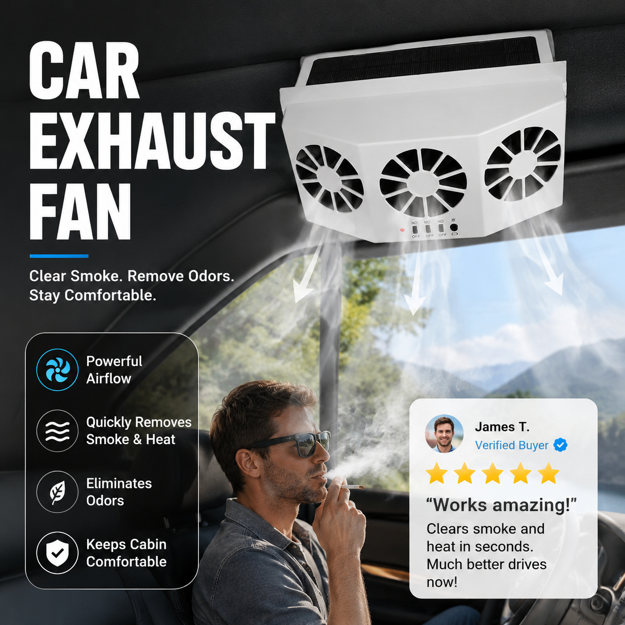 ✈️The New Solar Car Cooling Artifact [air circulation exhaust fan]