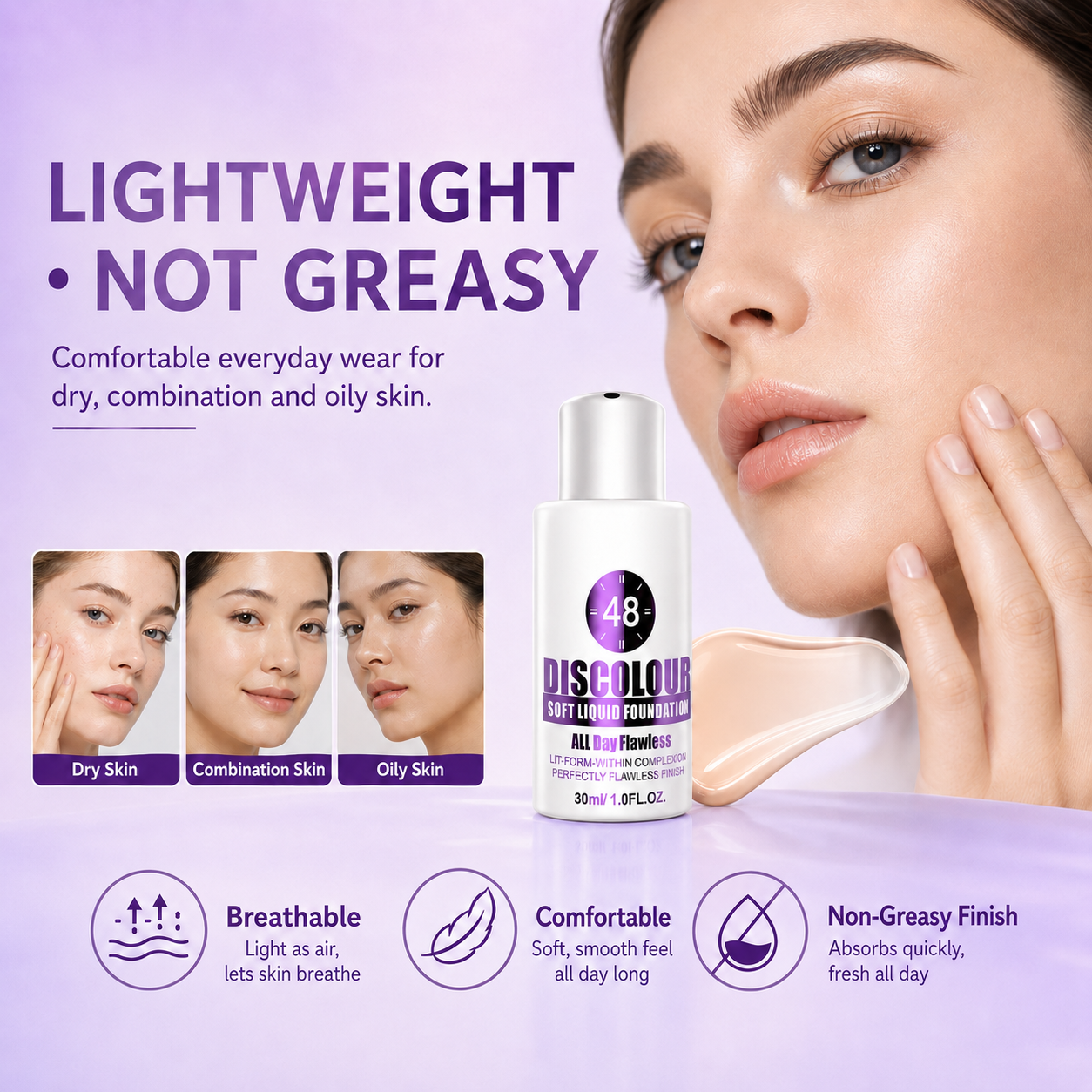 COLOR-CHANGING SOFT LIQUID FOUNDATION