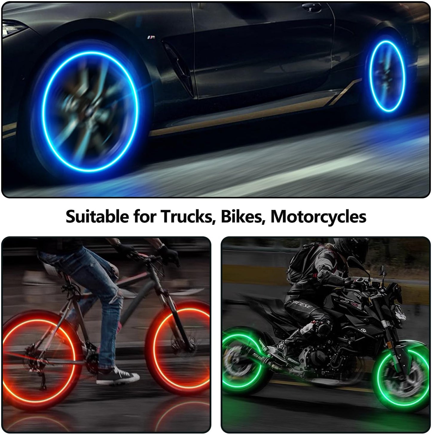 🤩 BUY MORE SAVE MORE! 50% OFF 🎉 Luminous Night Rider Valve Covers – Glow in the Dark, Universal Fit & Easy Snap-On Installation 🛞✨📦