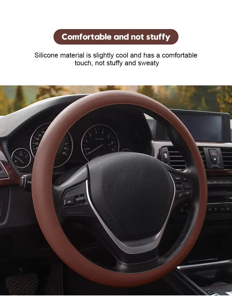 All-Season Silicone Car Steering Wheel Cover