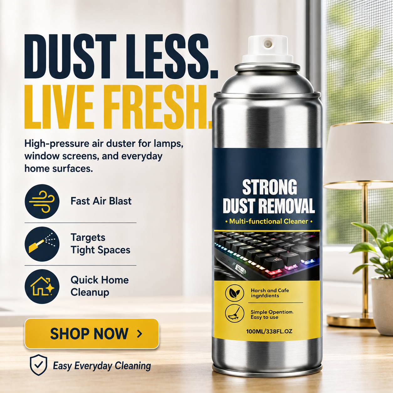 ⏳Limited-time 50% off⏰High-Pressure Compressed Air Duster Can for Home Dust Removal
