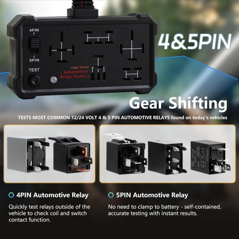 12V/24V Automotive Relay Tester
