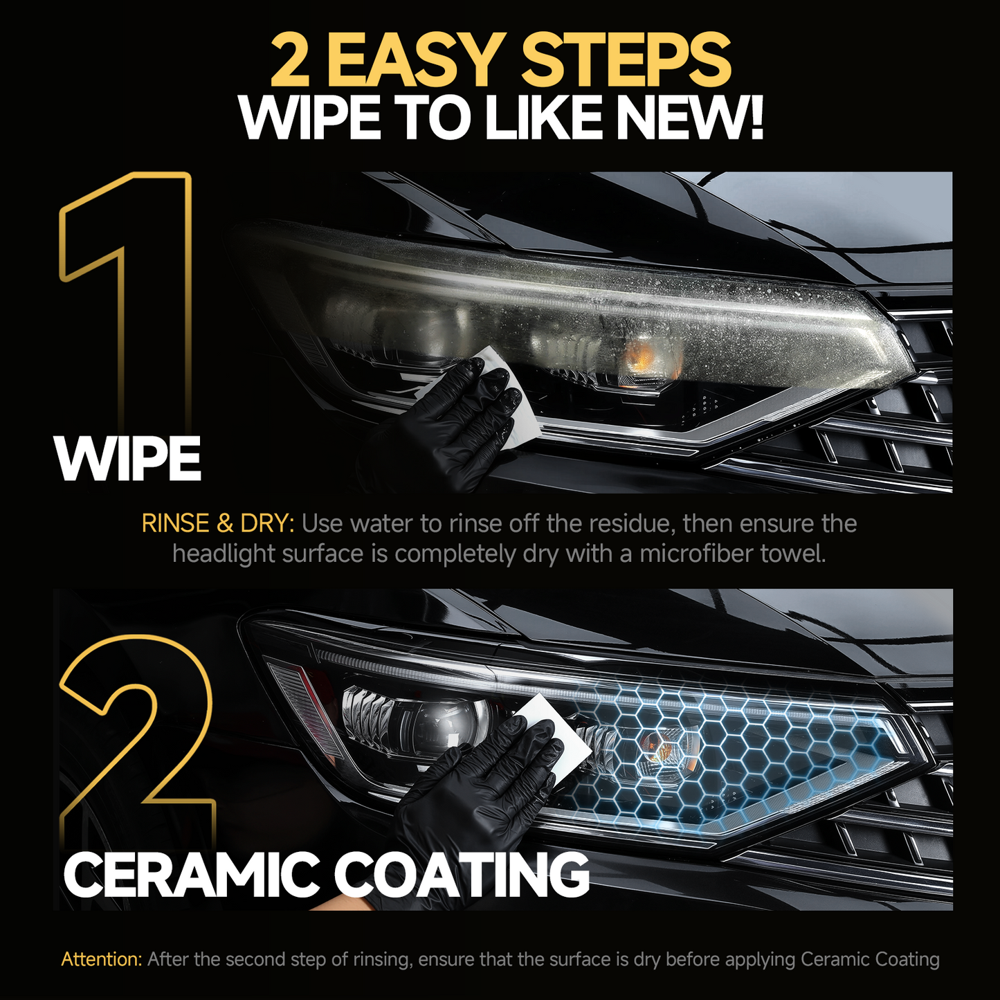 Headlight Restoration wipes Kit