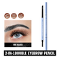 Water-resistant 2-in-1 mini eyebrow pencil and colored eyebrow gel: long-lasting eyebrow makeup to create natural and realistic lines that mimic hairs.