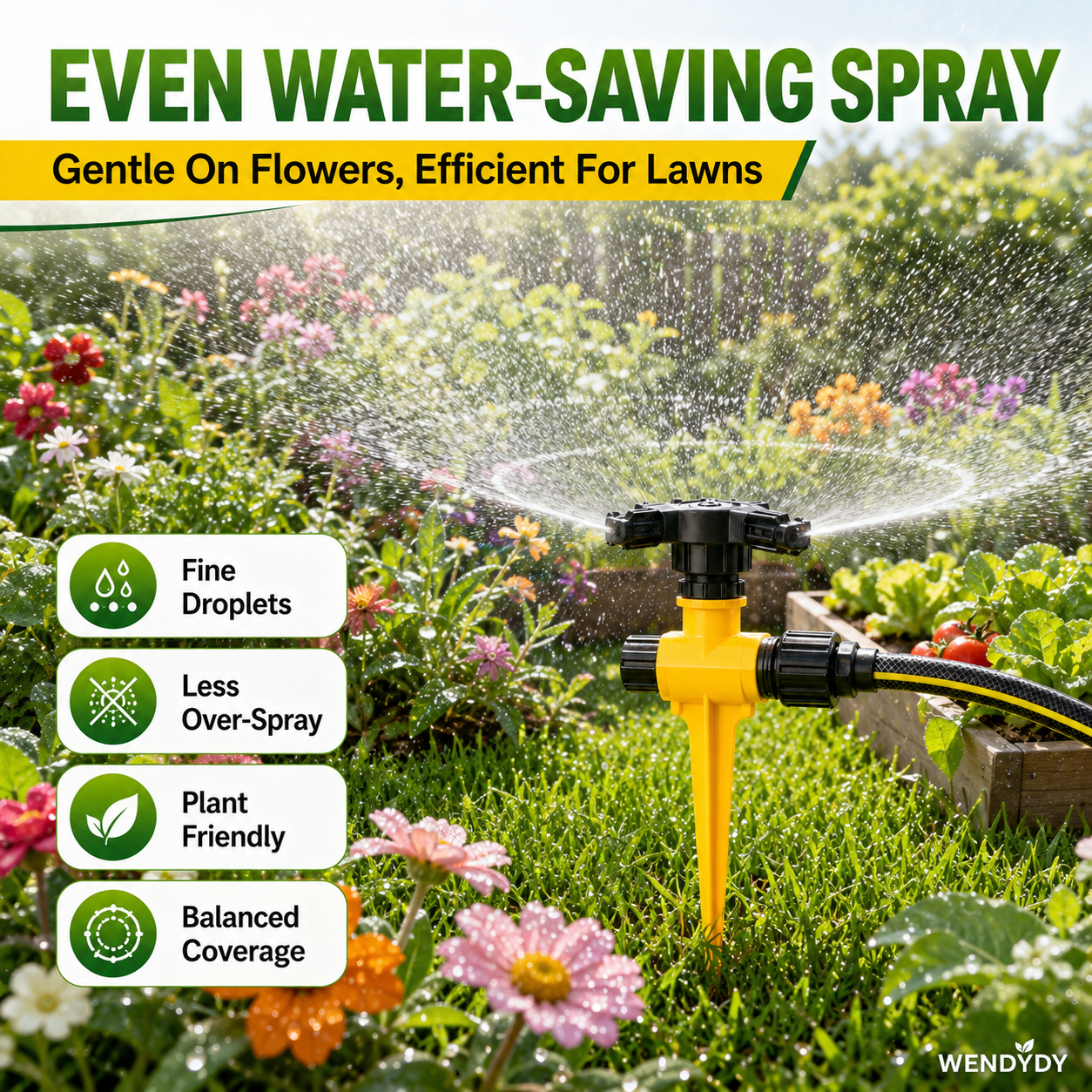 🏡BUY 1 GET 1 FREE✨360° Rotation Auto Irrigation System Garden Lawn Sprinkler Patio