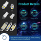 42 Pieces Interior Car Lights, Super Bright White Dome Map Tail Cab Lights Bulb Kit Set