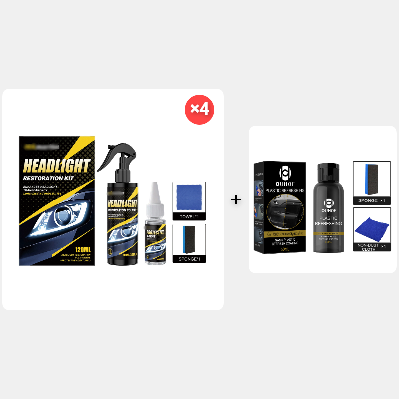 🚗Hot sale -50% OFF🚗 Professional Headlight Polish and Sealant Kit