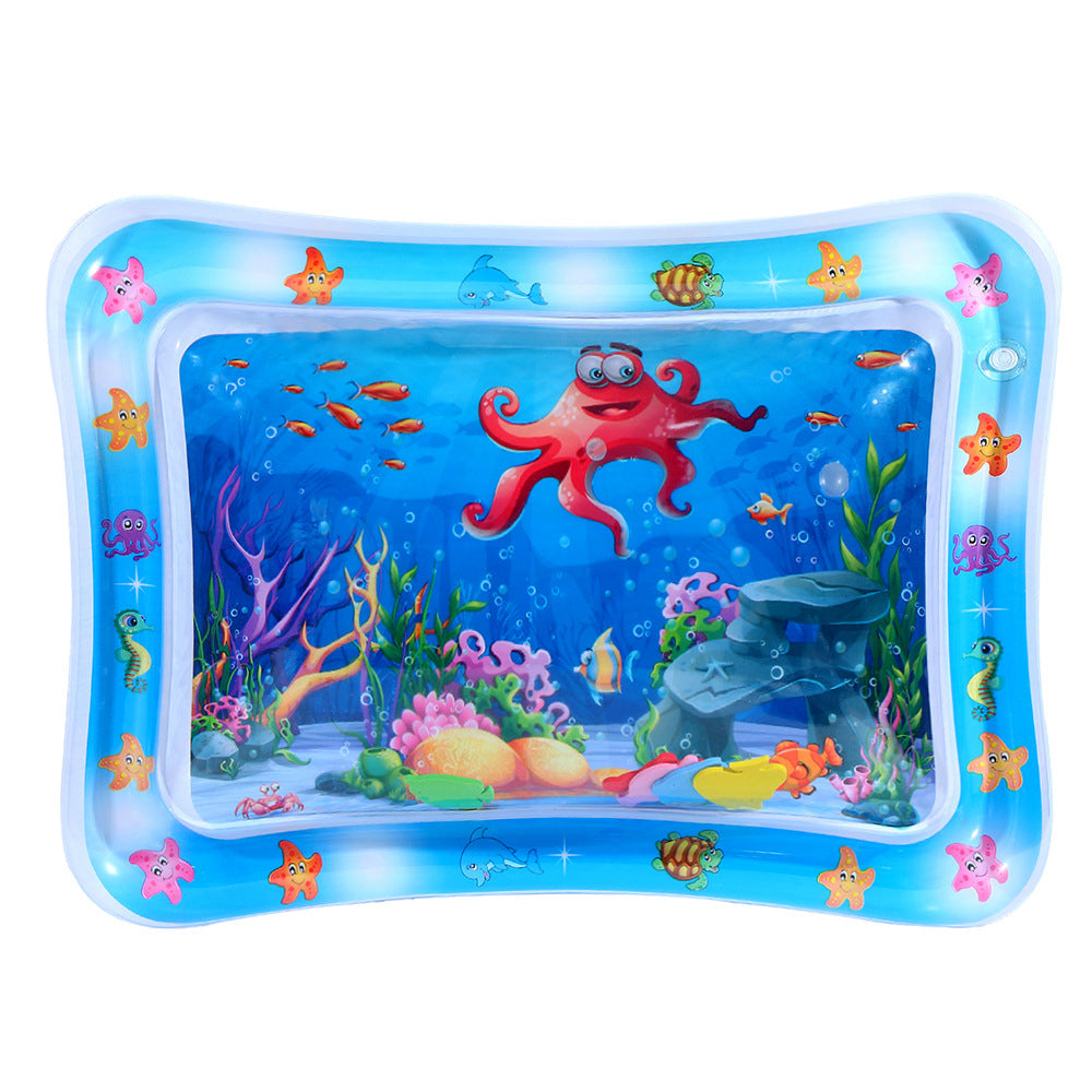 😻Water mat for pet– interactive toy with floating fish + cooling summer mat