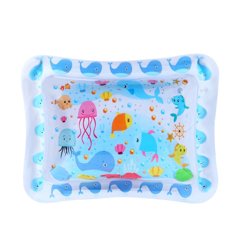 😻Water mat for pet– interactive toy with floating fish + cooling summer mat