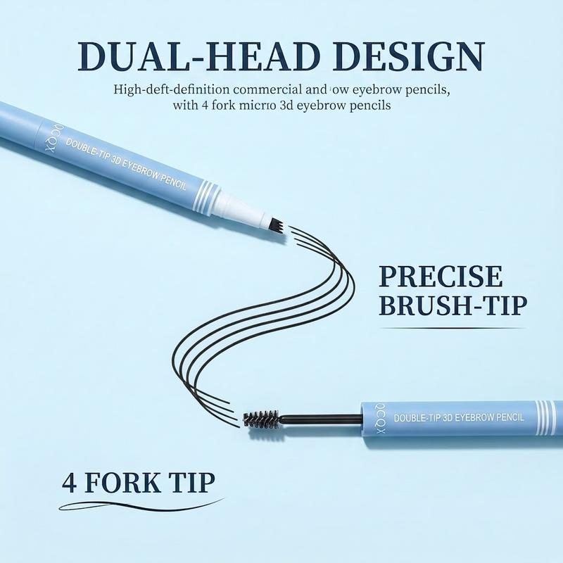 Water-resistant 2-in-1 mini eyebrow pencil and colored eyebrow gel: long-lasting eyebrow makeup to create natural and realistic lines that mimic hairs.