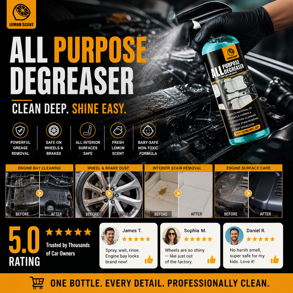 ✨Limited-time offer🔥All-Purpose Degreaser Spray🧼Remove Stains in 1 Second! ⚡