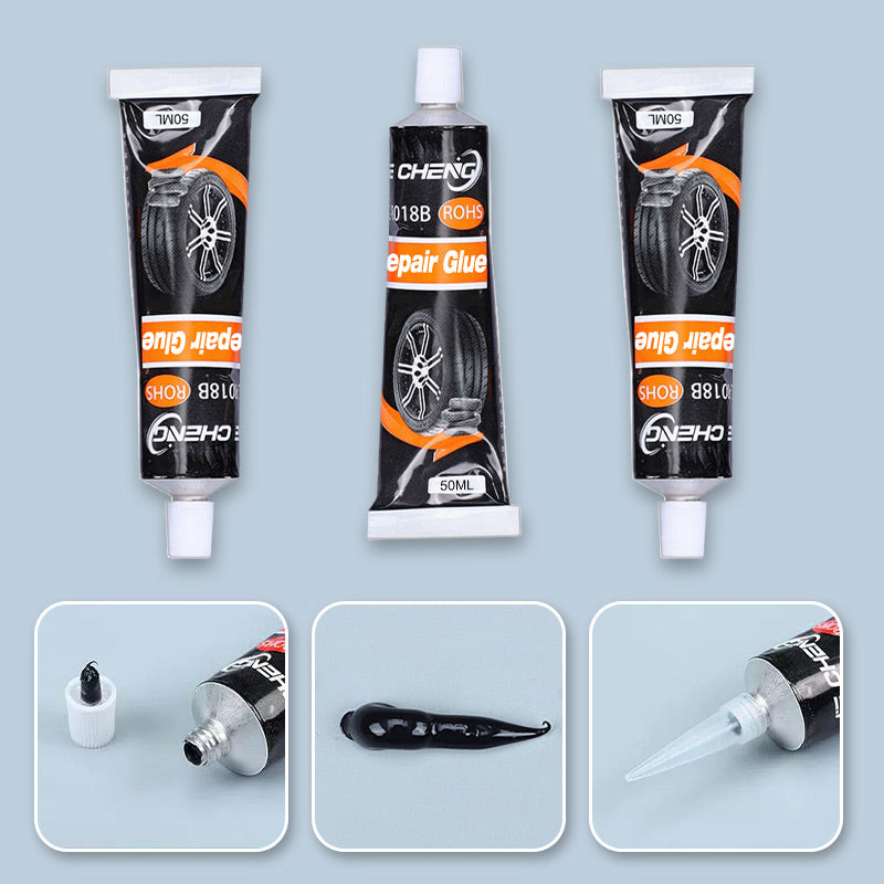 Christmas  Sale - BUY 1 GET 1 FREE- Waterproof & High Temperature Resistant Tire Repair Glue - Suitable For Cars, Motorcycles, Bicycles