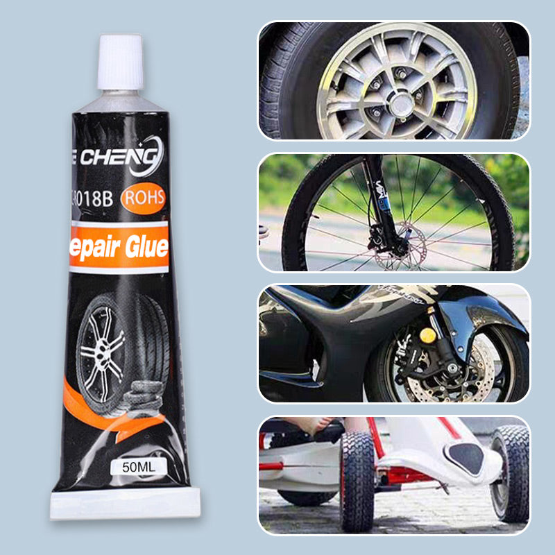 Christmas  Sale - BUY 1 GET 1 FREE- Waterproof & High Temperature Resistant Tire Repair Glue - Suitable For Cars, Motorcycles, Bicycles