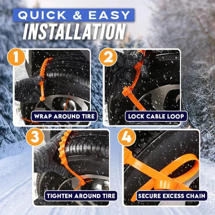 🔥PRE 2026 Winter Hot Sale🔥Universal Reusable Anti-skid Nylon Tire Chains