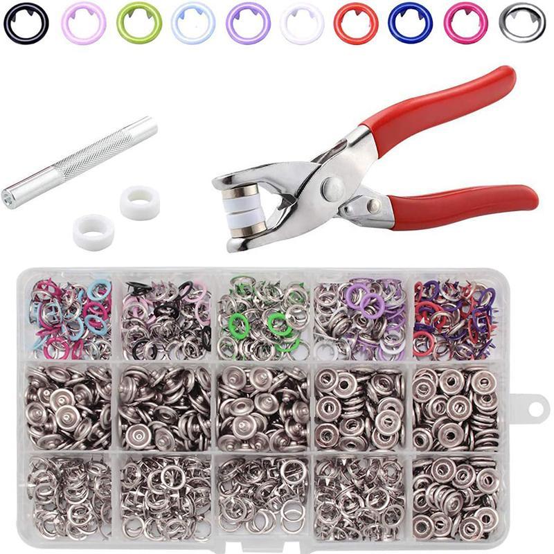 🔥LAST DAY PROMOTION - 50%OFF🔥100pcs Invisible Colored Metal Buckle & 1 Count Manual Pressure Pliers