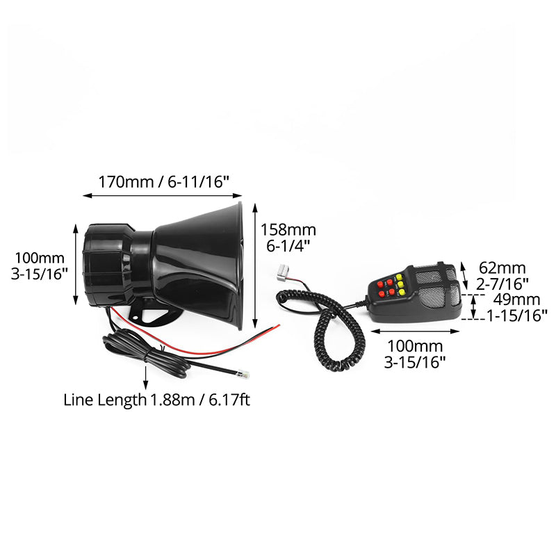 📢Limited Time Half Price-100W Alarm Horn Siren Shouting Speaker